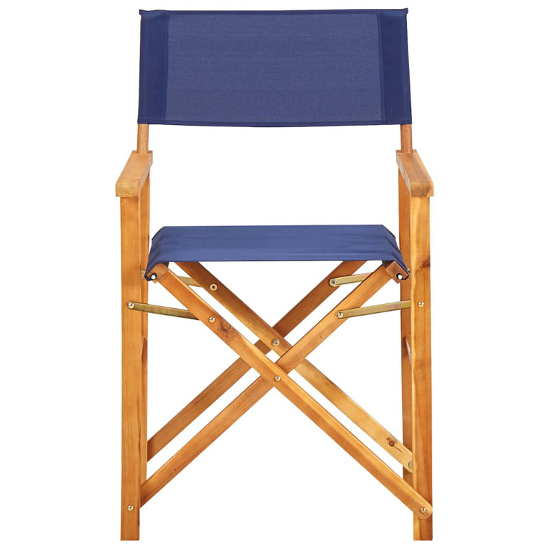 Aaraiz Folding Director Chair, Blue, Brown