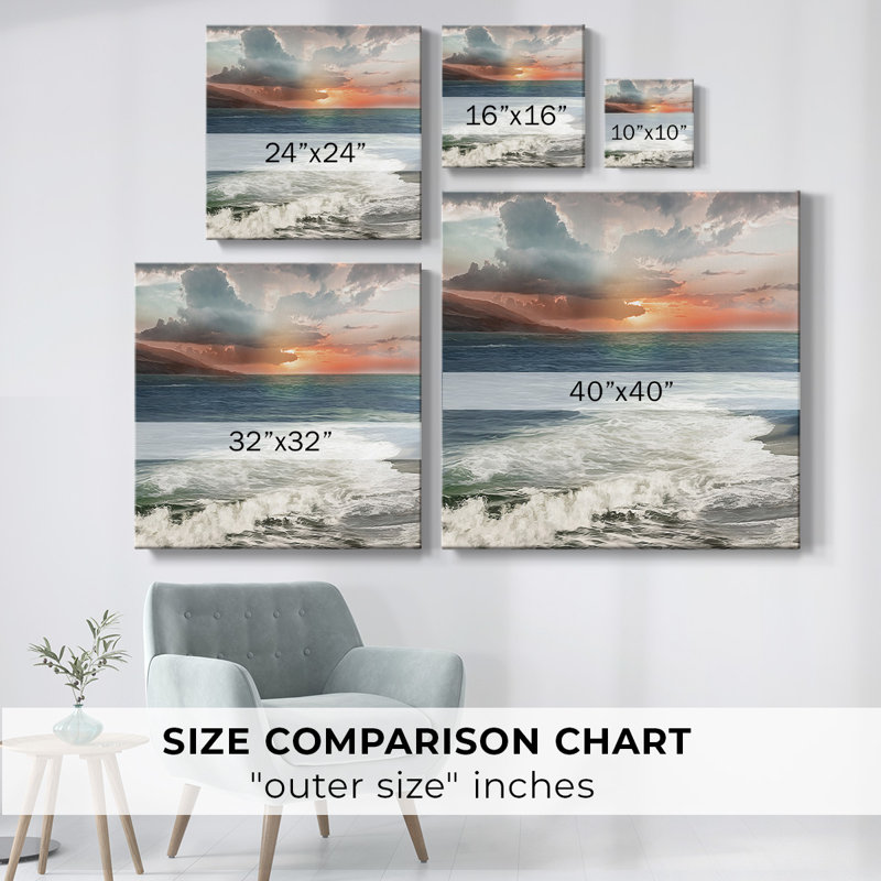 Sunset Cove - toile tendue avec châssis, H 24 po x l 24 po