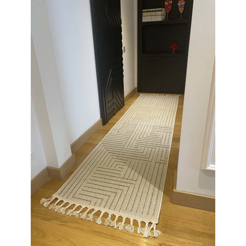 Laneta Striped Indoor / Outdoor Rug, Square 3'11"