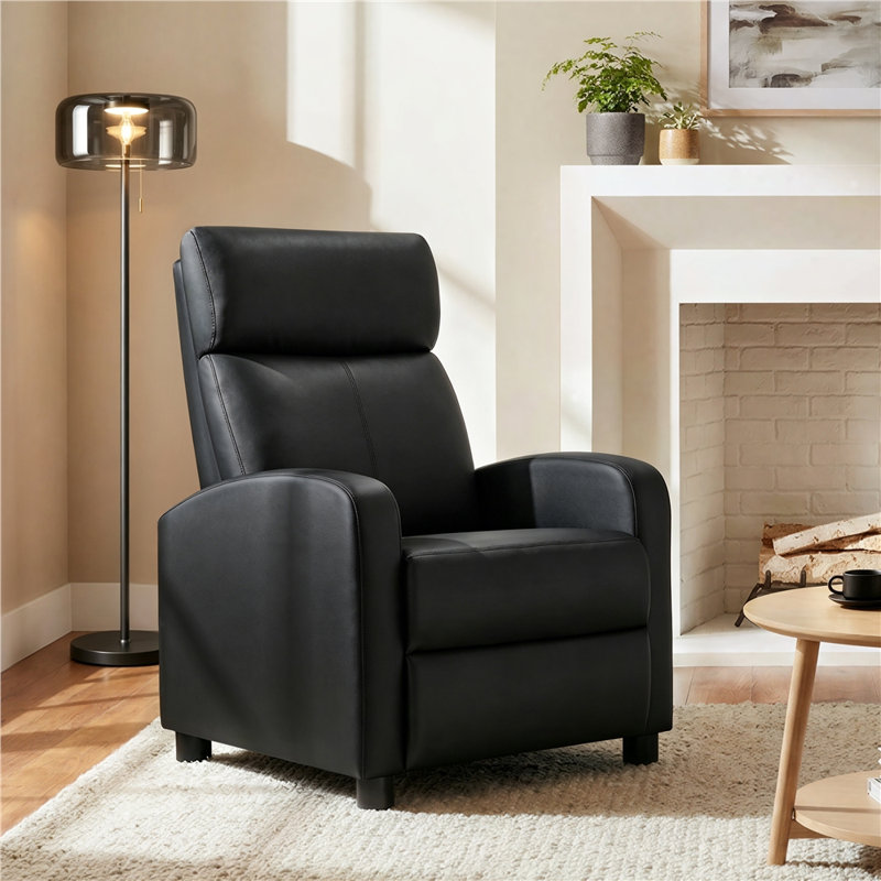 Mcghee 24.5" Wide Recliner Chair, Compact Reclining Chair with Comfortable Seating for Living Room, Bedroom and Home Relaxation Use