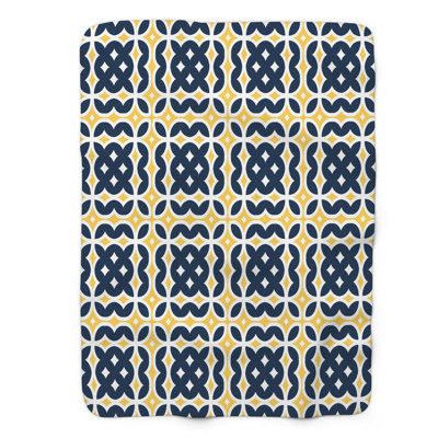Blue Abstract - 1 Piece Premium Sherpa Blanket