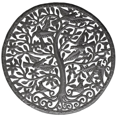 Grande décoration murale arbre de vie rond