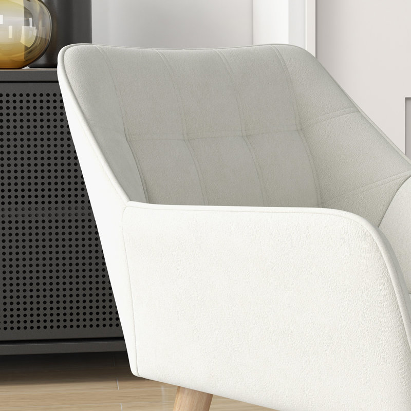 Willesden Velvet Armchair, Cream White