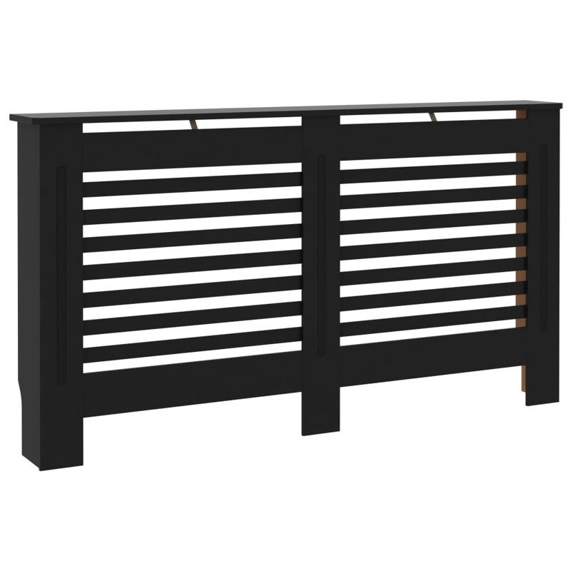 Loren Radiator Cover, Black, 81cm H x 152cm W x 19cm D