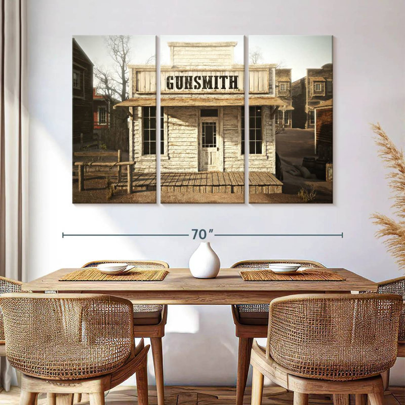 Lelar Western Gunsmith Shop, 42" H x 65" W