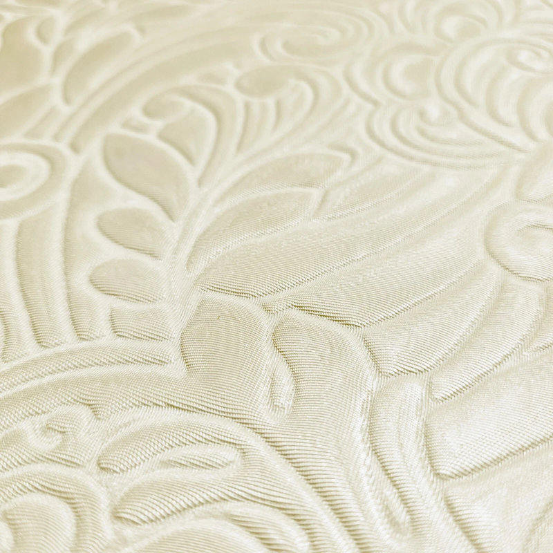 Rouleau de papier peint gaufré ivoire beige
