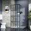 Porte de douche en verre trempé durable, installation facile avec cadre