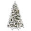 Arbre de Noël en forme d'épouvantail avec 270 lumières à DEL blanc chaud, 594 pointes de mémoire en PVC, poteau électrique et structure à charnières - Arbre de Noël réaliste enneigé-1146521508