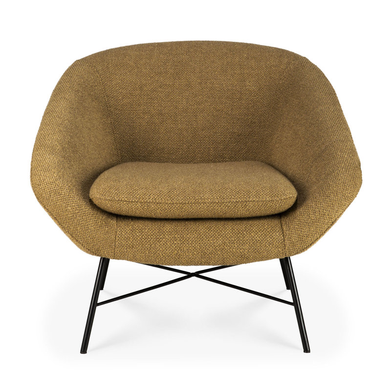 Barrow Barrel Chair, Ginger Polyester Blend