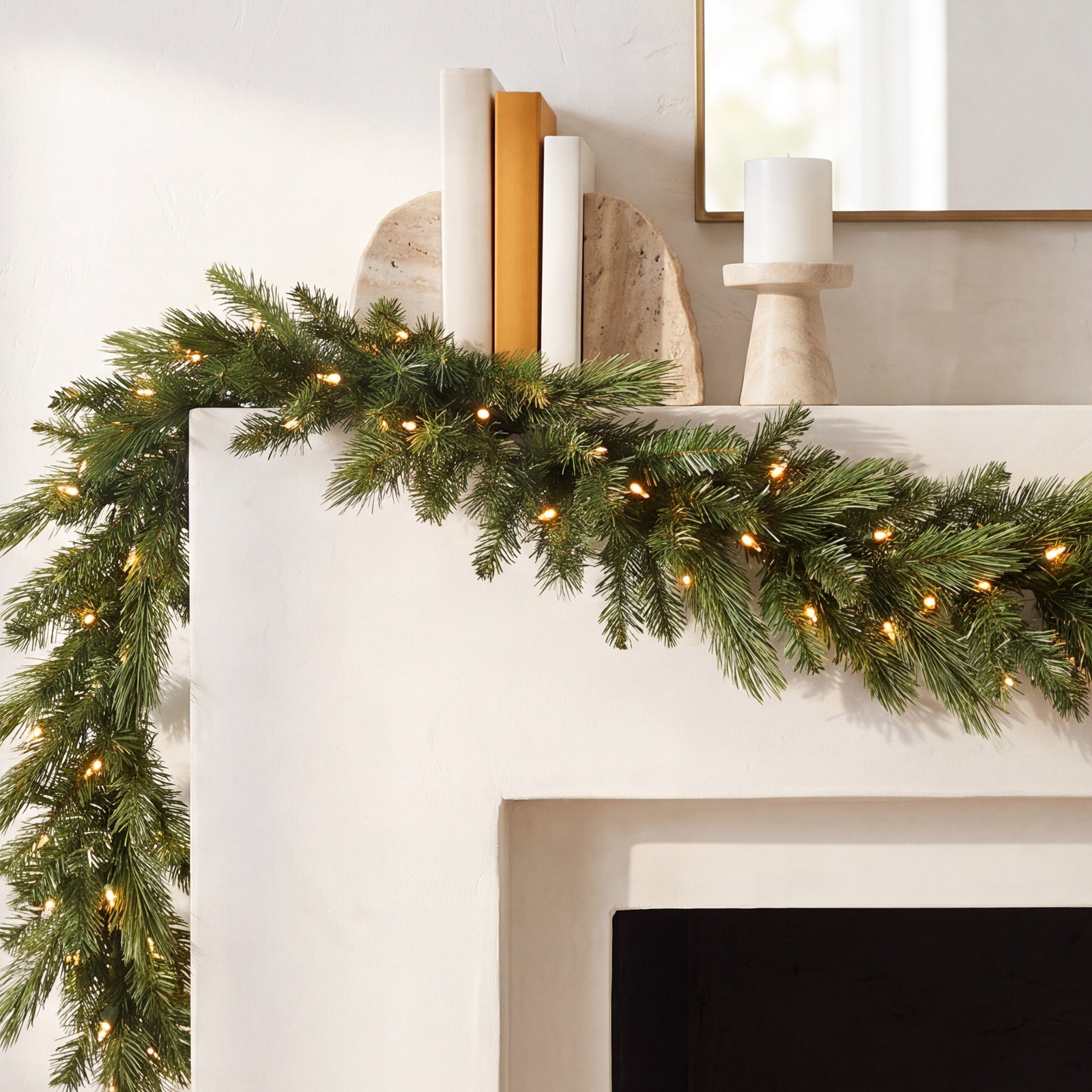 72" Pre-Lit Pine Christmas Garland