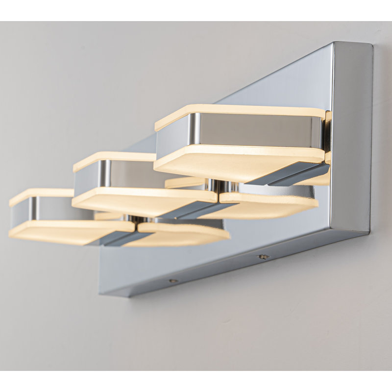 Pebley 3 - Light Dimmable LED Vanity Light, Chrome