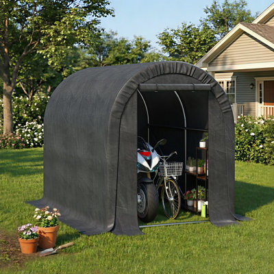 6.3 ft. W x 8 ft. D Portable Storage Sheds, Heavy Duty Storage Tent