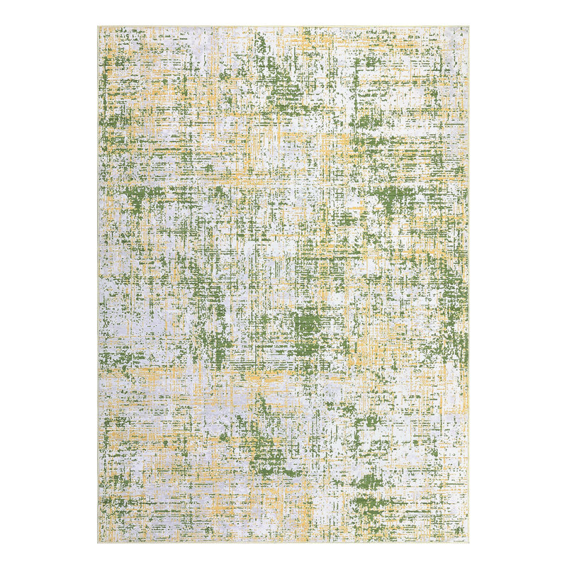 Abstract Machine Washable Area Rug Low Pile Non Slip Modern Rug Foldable Stain Resistant Carpet for Living Room Bedroom Indoor Ultra Thin Mat