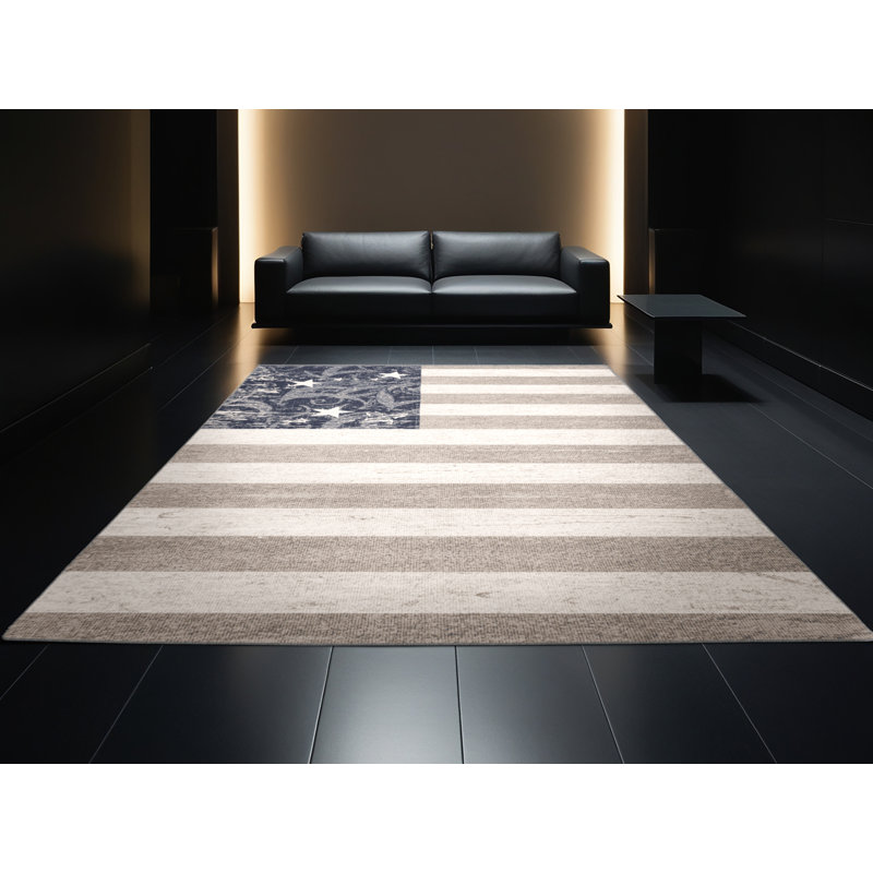 Tapis gris moelleux et moelleux à motif abstrait moderne et contemporain Fannin, 2 pi x 3 pi