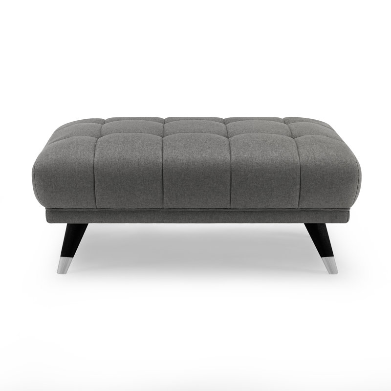 Simon 225.6Cm Square Arms Sofa, Grey, Black/Silver