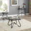 Table basse à surface en verre trempé avec construction robuste pour le salon
