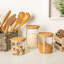 Argon Tableware - Glass Scandi Storage Jars with Cork Lids-61892712