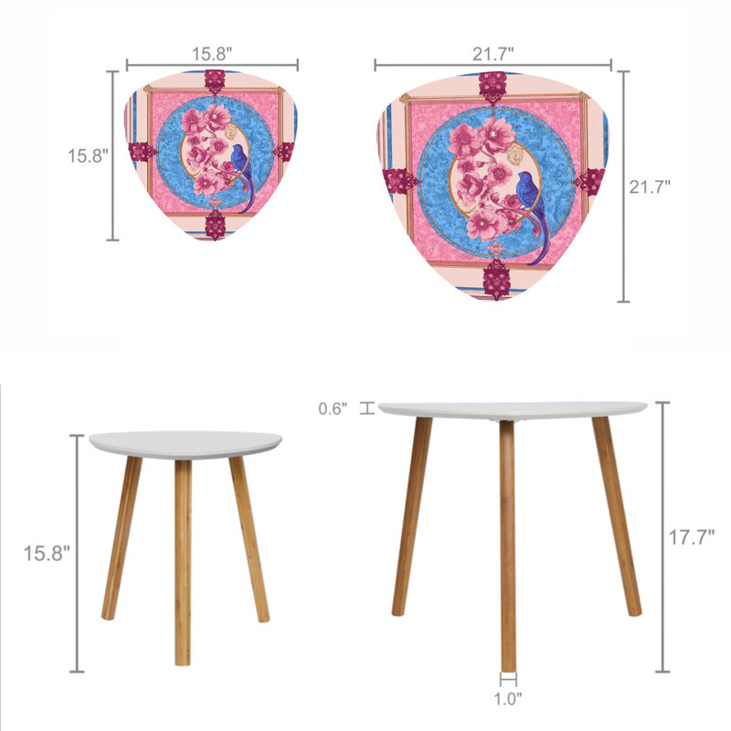Ensemble de 2 tables basses gigognes Triangle