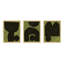 Module On Green Set Of 3 Painting by Michael Kempen-1385549083-1385549082