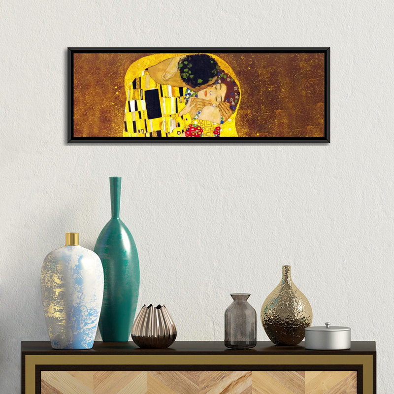 The Kiss par - Giclée sur toile tendue avec châssis, H 12 po x l 36 po x P 1,5 po