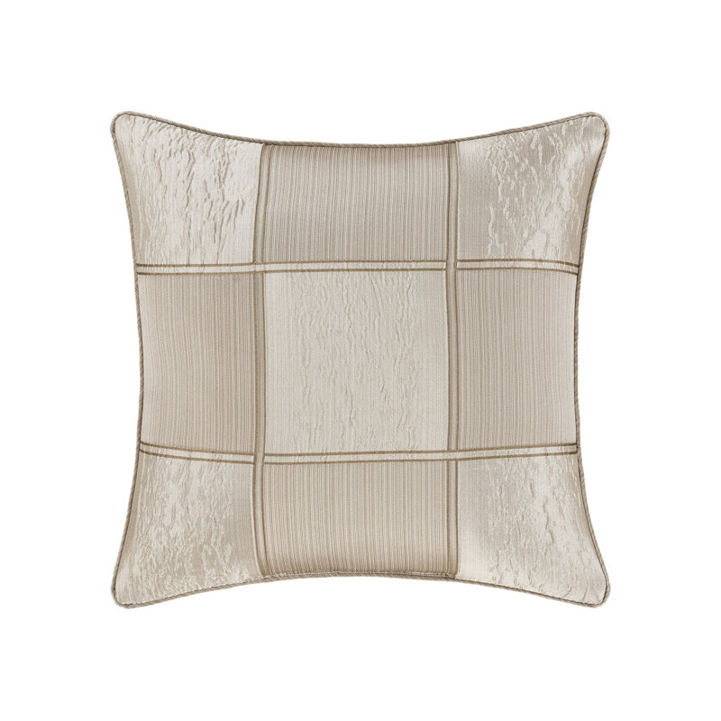 Benton Flax 20" Square Satin Decorative Throw Pillow