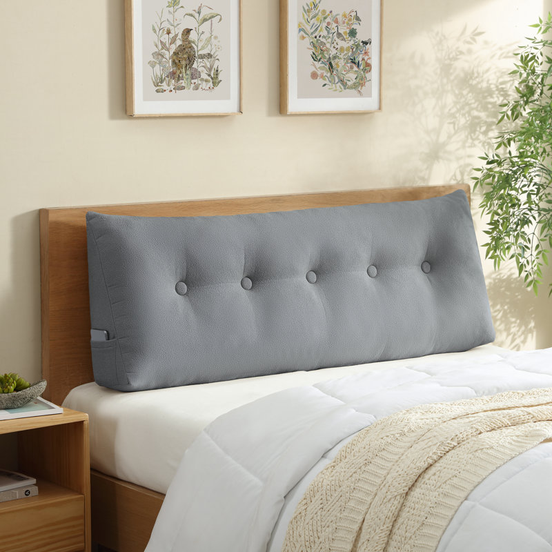 Coussin ergonomique pour dossier de tête de lit triangulaire - rembourré de mousse orthopédique - soutien pour le cou - chambre à coucher, lecture, lit de jour