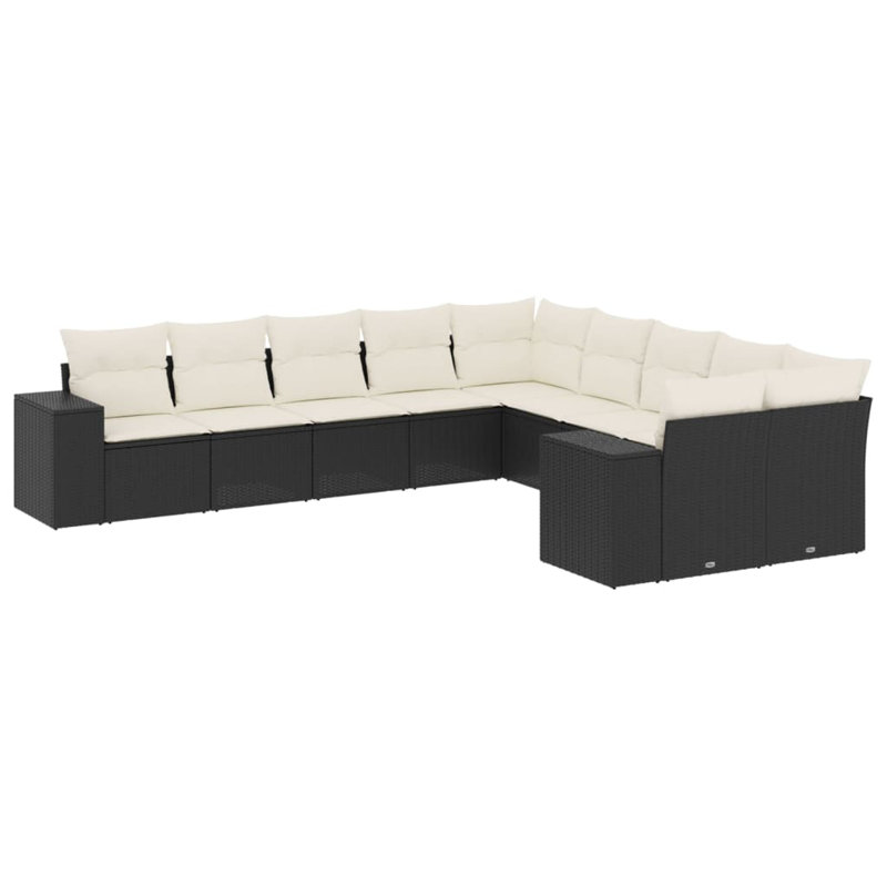 Grand canapé modulaire en rotin PE Vidaxl