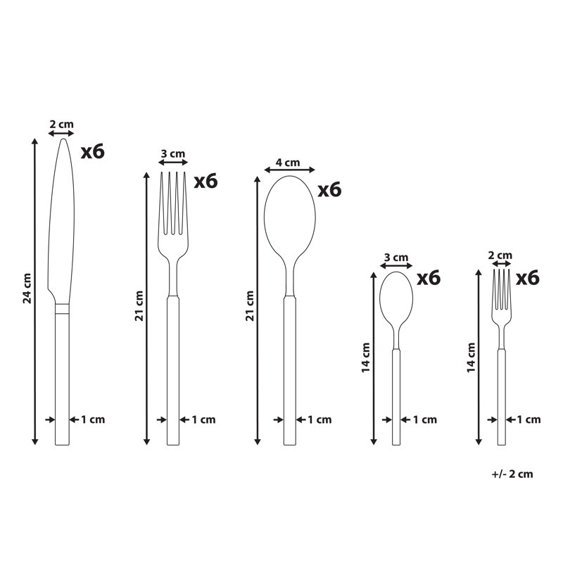 30 Piece Cutlery Set BIGOLI Gold, Gold
