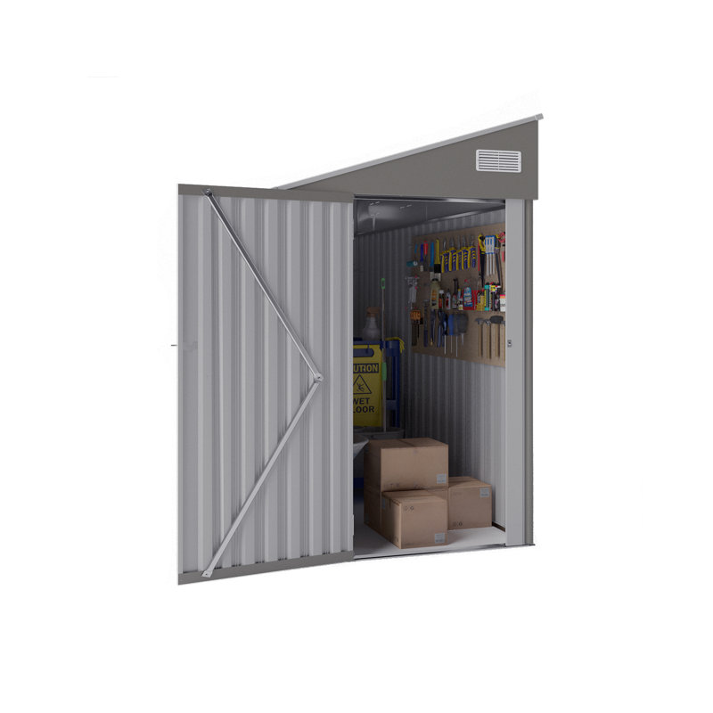 Spacieuse remise en métal imperméable moderne de 4 x 8 po destinée à la cour arrière
