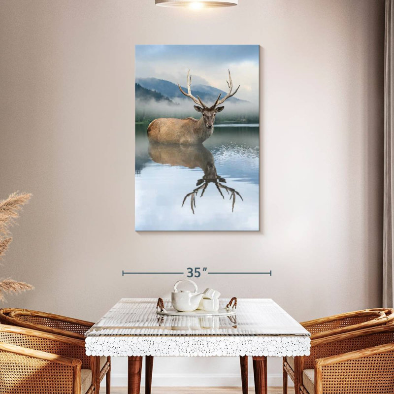 Deer Reflection, 45" H x 30" W