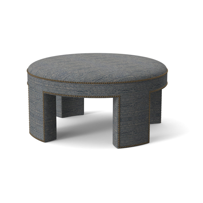 Durant Round Ottoman, 19.75"H x 40.5"W x 40.5"D, Navy 71629L58