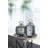 Industrial Analog Metal Quartz Movement / Crystal Tabletop Clock with Alarm in Gray