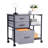 Mobile Metal File Cabinet With 3 Fabric Drawers And 2 Open Shelves-131776782
