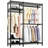 76.38"H Heavy‑Duty Open Closet Garment Rack