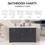 Ensemble de meuble-lavabo double 60 po Liskeard
