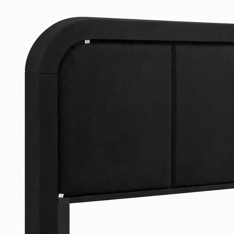 Console/buffet rustique de 158 cm (62,2 pouces) à motif ondulé, avec 4 portes et tablette réglable, Noir