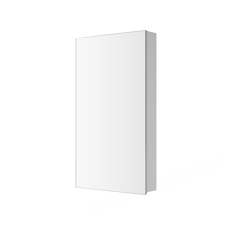 Pharmacie à miroir sans cadre de l 20 po x H 36 po avec rebords biseautés, rangement spacieux et charnières à fermeture douce pour les salles de bain modernes