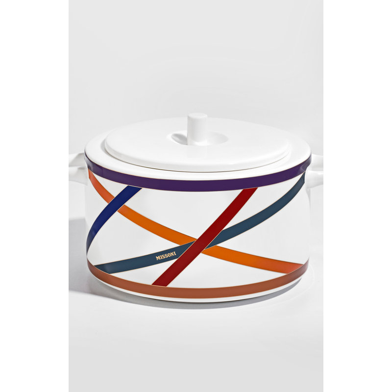 Missoni Nastri Multicolor Soup Tureen - 31,5 X 21,8 X H. 15,2 Cm