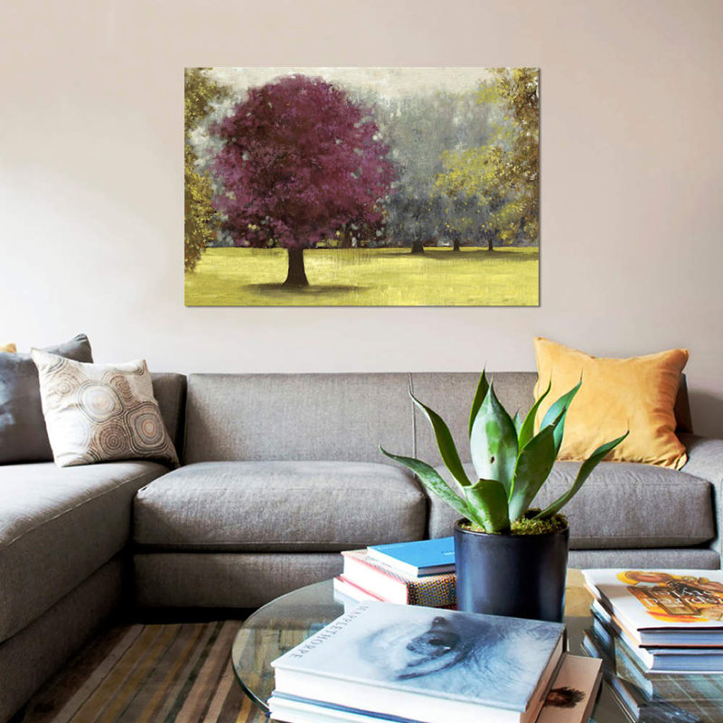 «Summer Days, Plum», reproduction sur toile, H 8 po x l 12 po x P 0,75 po, Pas de tapis, Toile tendue