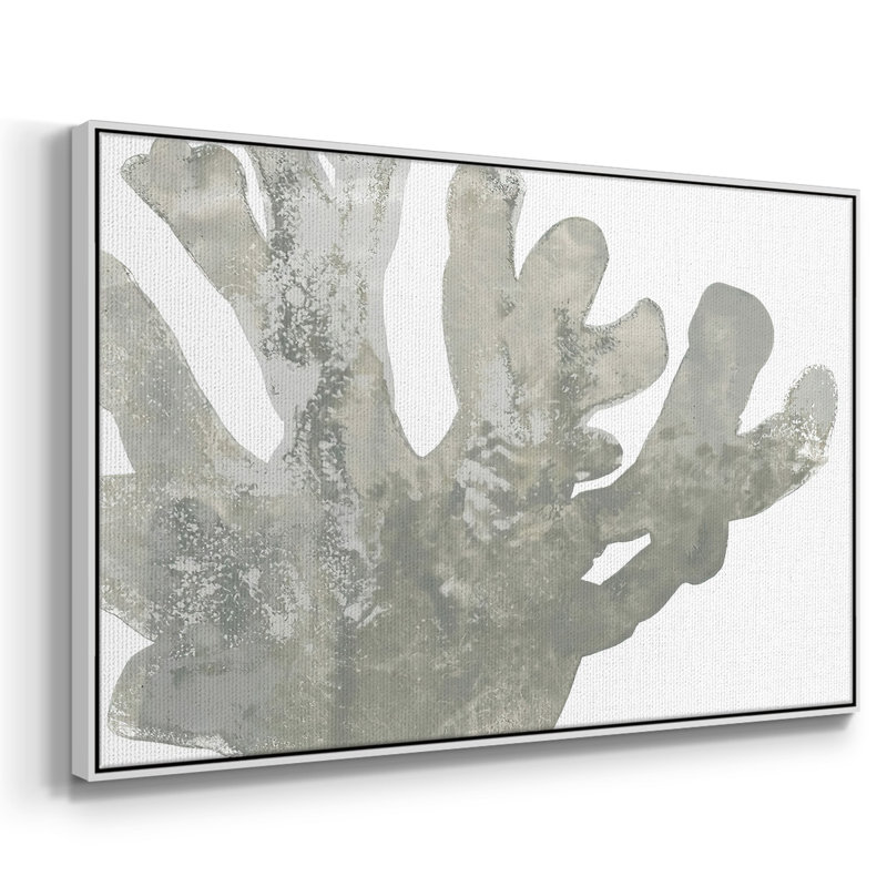 Stone Macro Coral I, reproduction d'art sur toile, H 27 po x l 41 po x P 2 po, Blanc