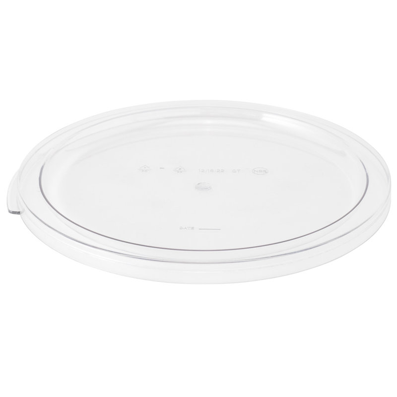 Couvercle de restaurant SEULEMENT: Couvercle de rangement pour aliments Met Lux, 1 couvercle rond pour marininage - Contenants vendus séparément, avec indicateur de date, couvercle en plastique transparent, lavable et congelable