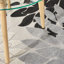 Tapis intérieur / extérieur noir / gris / blanc à motif floral Arnelle-887750238