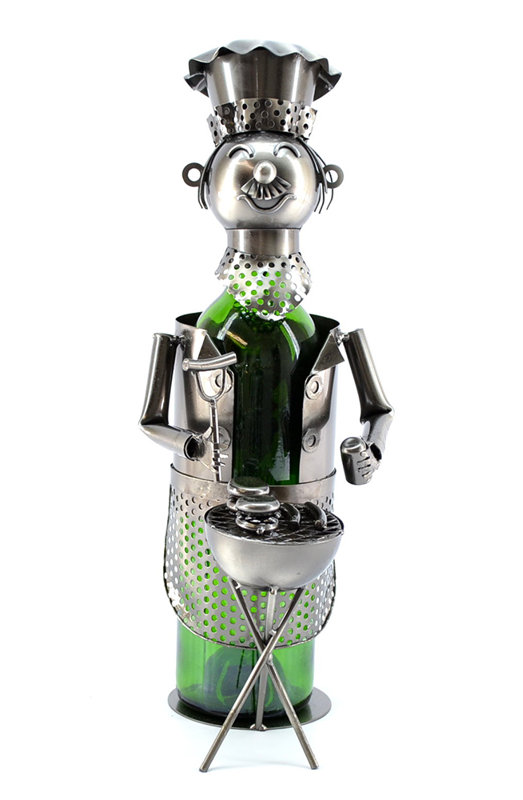 Tabletop Wine Bottle Rack in Silver