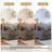 3 - Piece Upholstered Light Brown Faux Rabbit Fur Flannel Modular Sectional Sofa with Armrests & Throw Pillows-1817654549