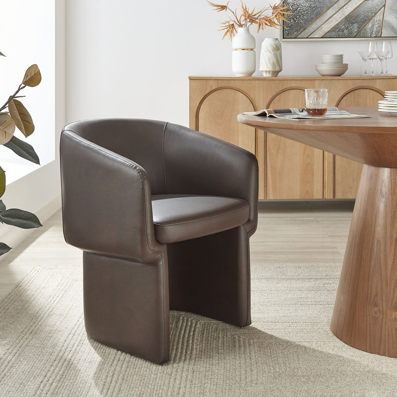 Chaise en cuir végétalien Verity, Espresso