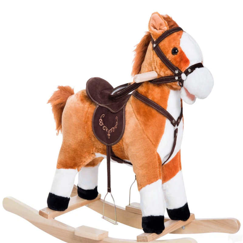 Animal à bascule, cheval à bascule en peluche pour enfants