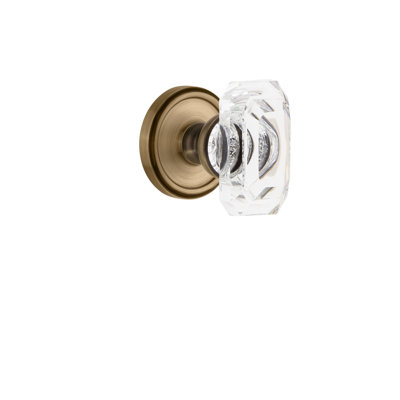 Grandeur Georgetown Rosette Passage with Baguette Crystal Door Knob