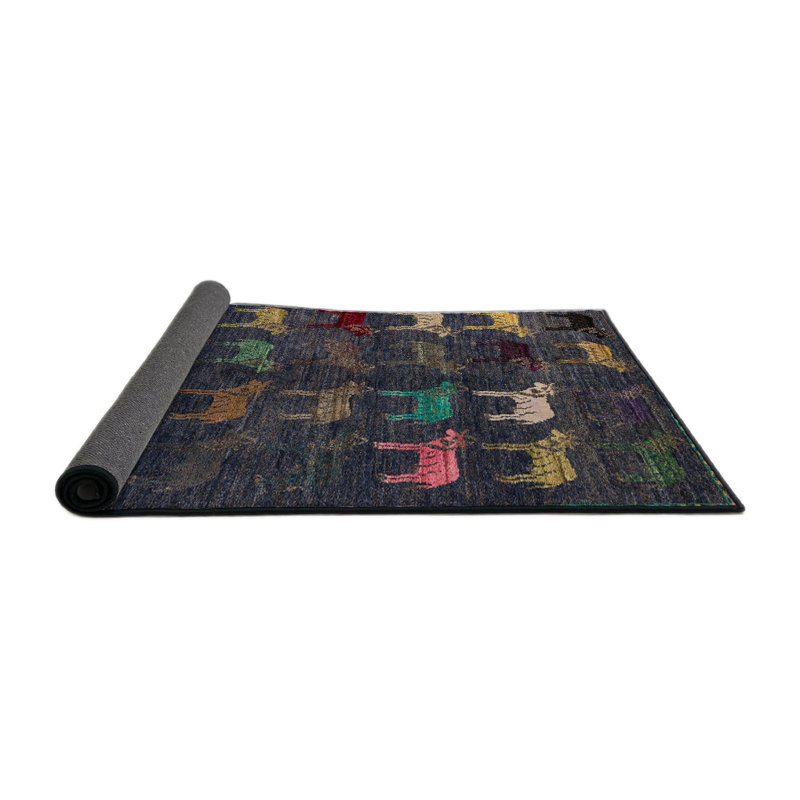 Satanta Abstract Indoor Rug, Round 6'