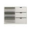 Armoire d'appoint 47 pouces avec 3 tiroirs et 3 tablettes ouvertes, bois blanc
