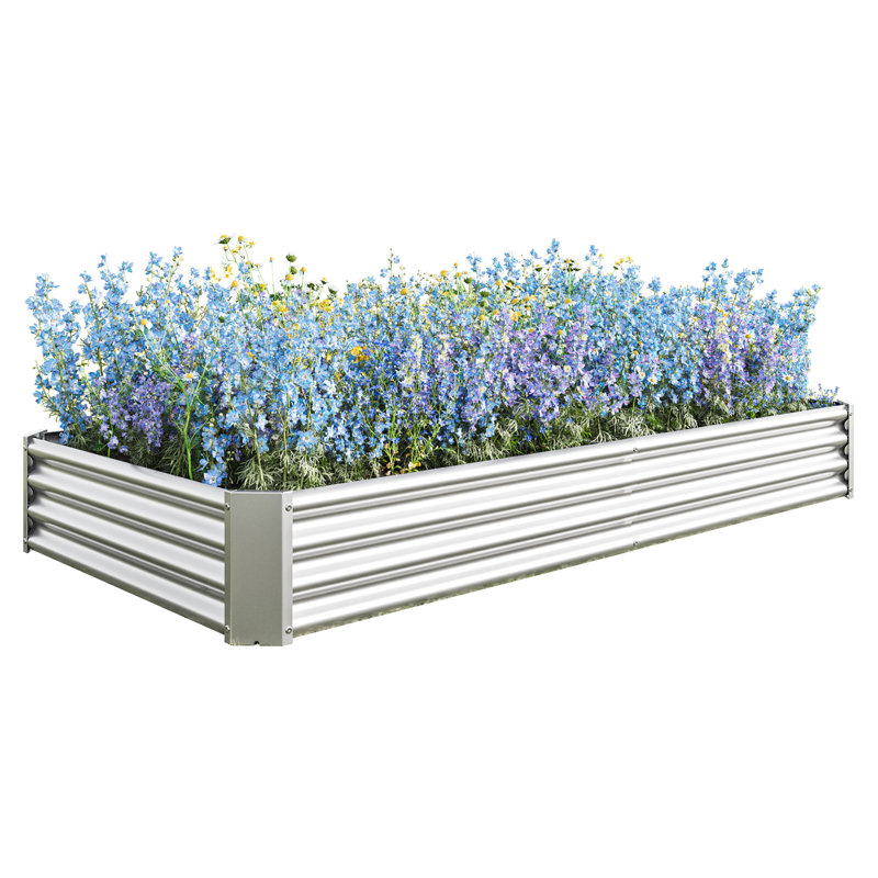 Ensemble de jardin surélevé en métal pour herbes - poids de 23,96 lb, rouille, grand lit pratique, jardins, ensemble de 26,24 rouille, spacieux